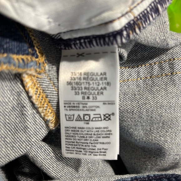 GAP Sz 33 or 16R Cheeky Straight High Rise Classic Blue Denim Jeans NEW W/ TAGS - Picture 10 of 12